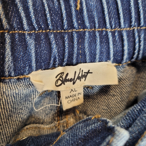 Blue Velvet Barrel Leg Jeans XL Dark Blue Denim - Picture 6 of 7